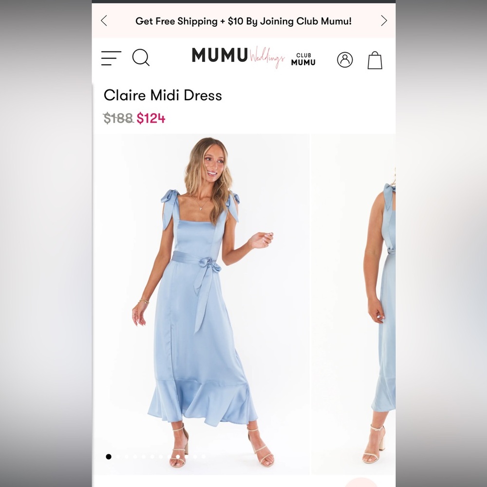 Show Me Your MuMu Claire Midi Bridesmaids Dress - Picture 6 of 6
